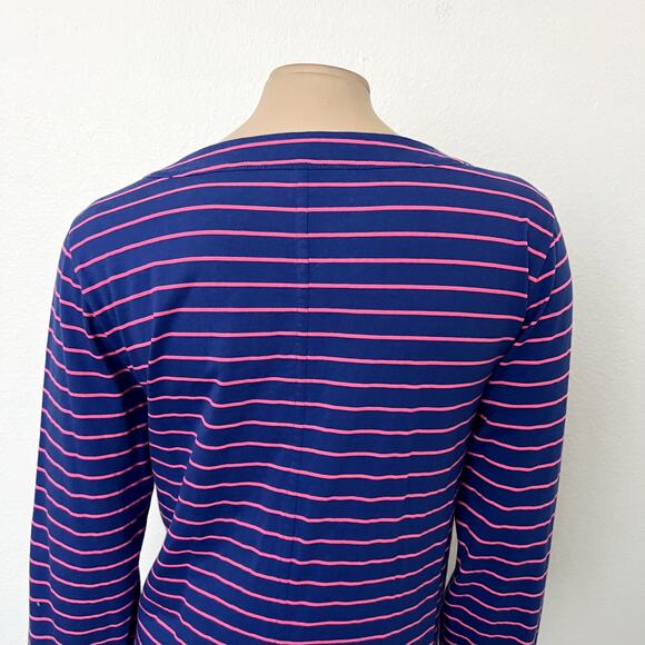 [Lilly Pulitzer] Blue Pink Merritt Palm Striped Embellished Mini Dress Size XL - Picture 5 of 11